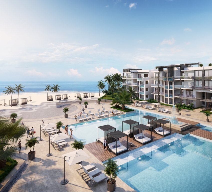 Apartamentos en Construcción de 3 habitaciones en primera línea de playa en Punta Cana – OB