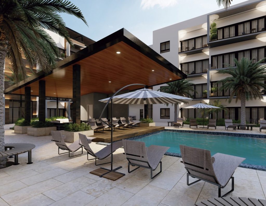 Proyecto de apartamentos en construcción de 1 habitación en Downtown Punta cana – DR