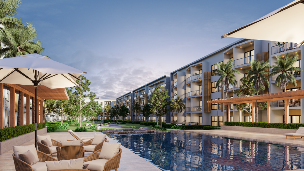 Proyecto de apartamento en construcción de 2 habitaciones en Vista Cana, Punta Cana – PR