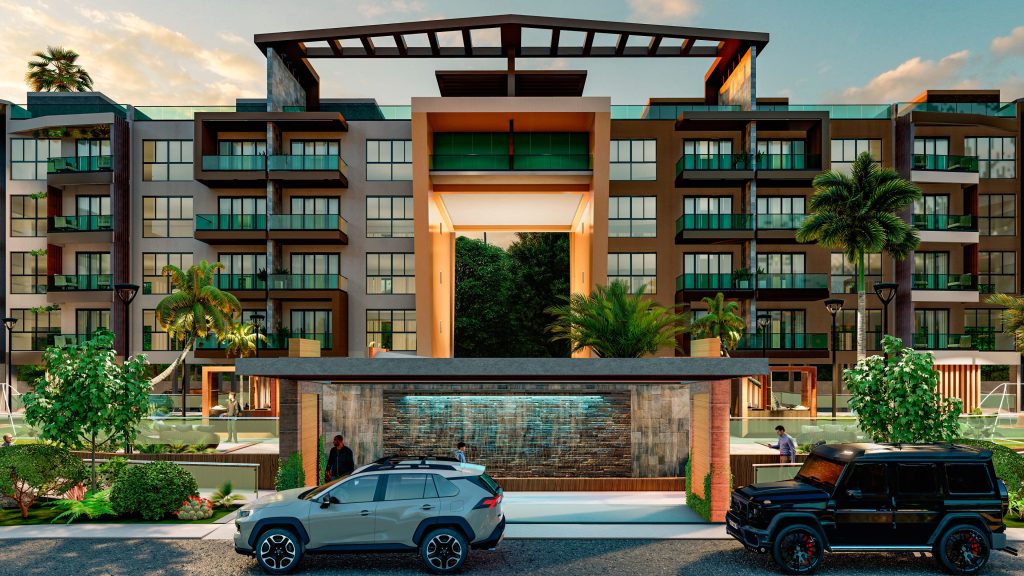 Proyecto apartamentos en construcción de 1 habitación en Downtown Punta Cana – TG