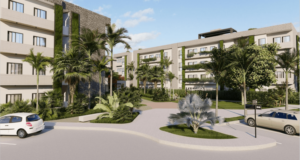 Proyecto de apartamentos en construcción de 1 habitación en Punta Cana – VA