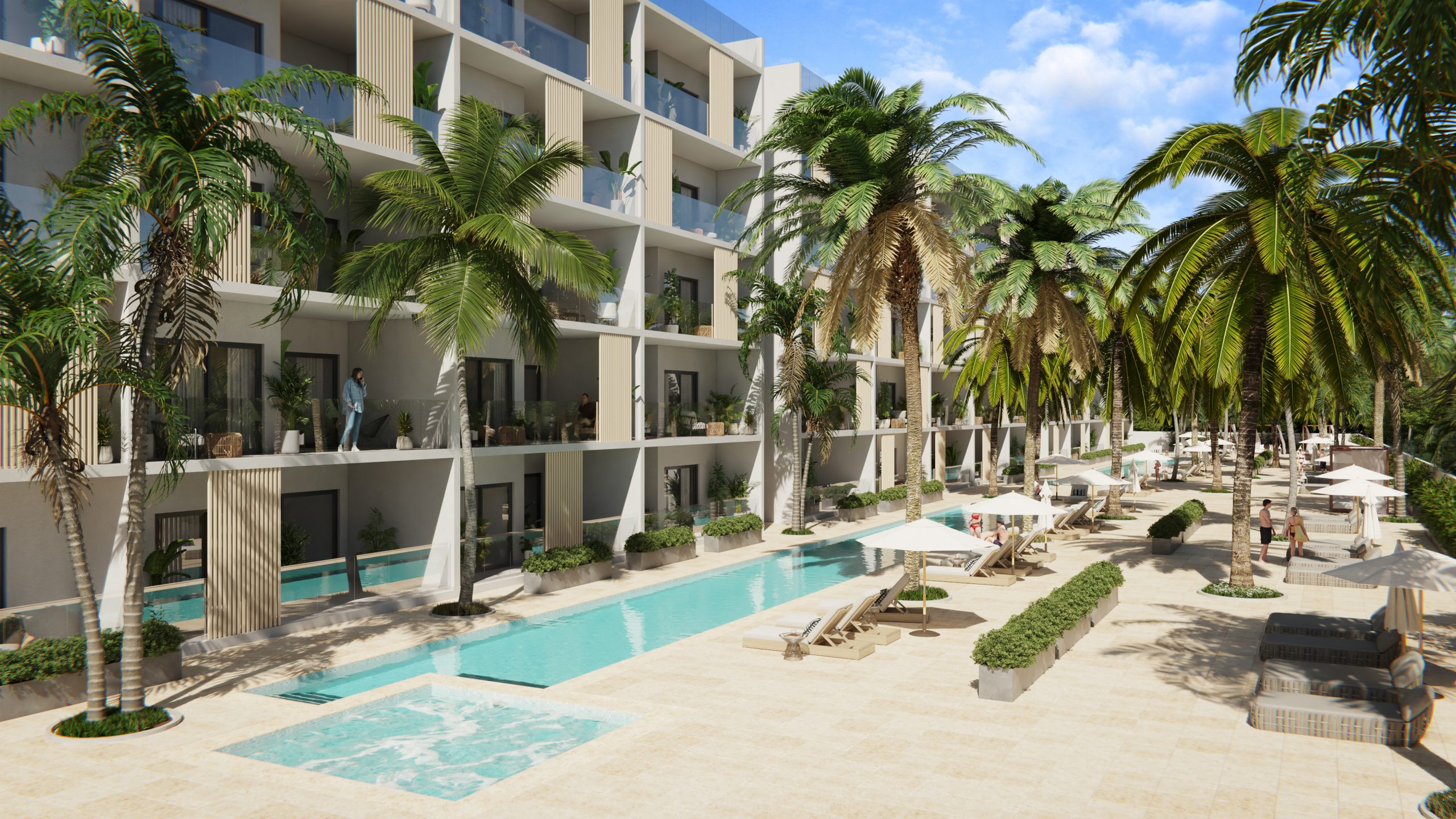 Proyecto de apartamentos de 2 habitaciones en construcción en Los Corales, Punta Cana – B